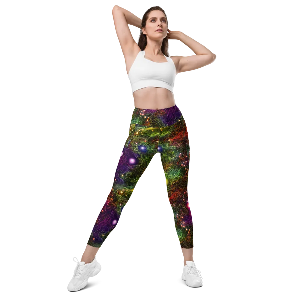 Cosmic Tendrils on Leggings with Pockets — Front