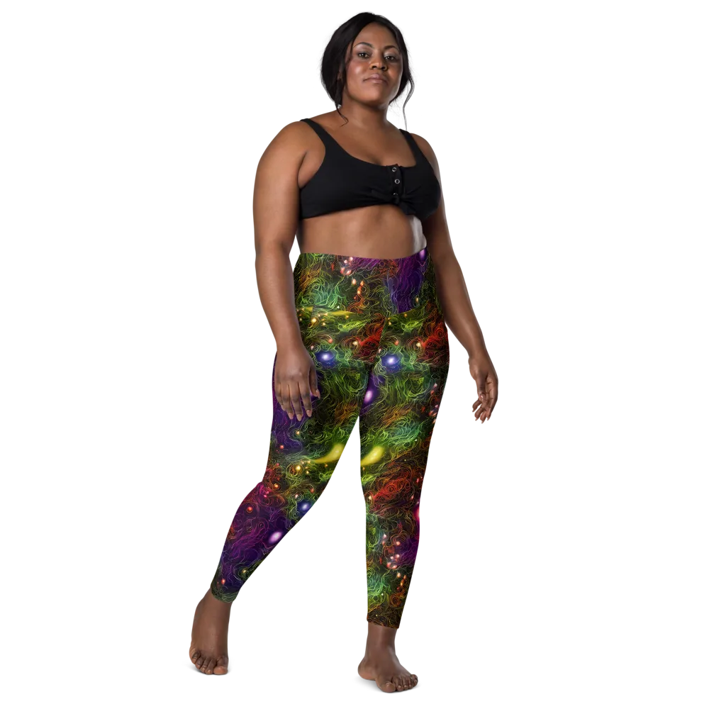 Cosmic Tendrils on Leggings with Pockets — Front