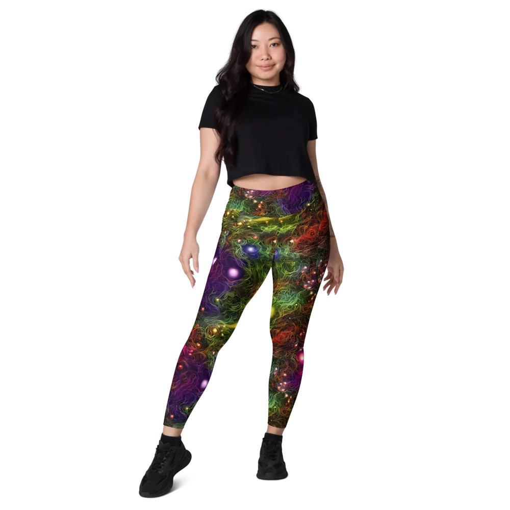 Cosmic Tendrils on Leggings with Pockets — Front