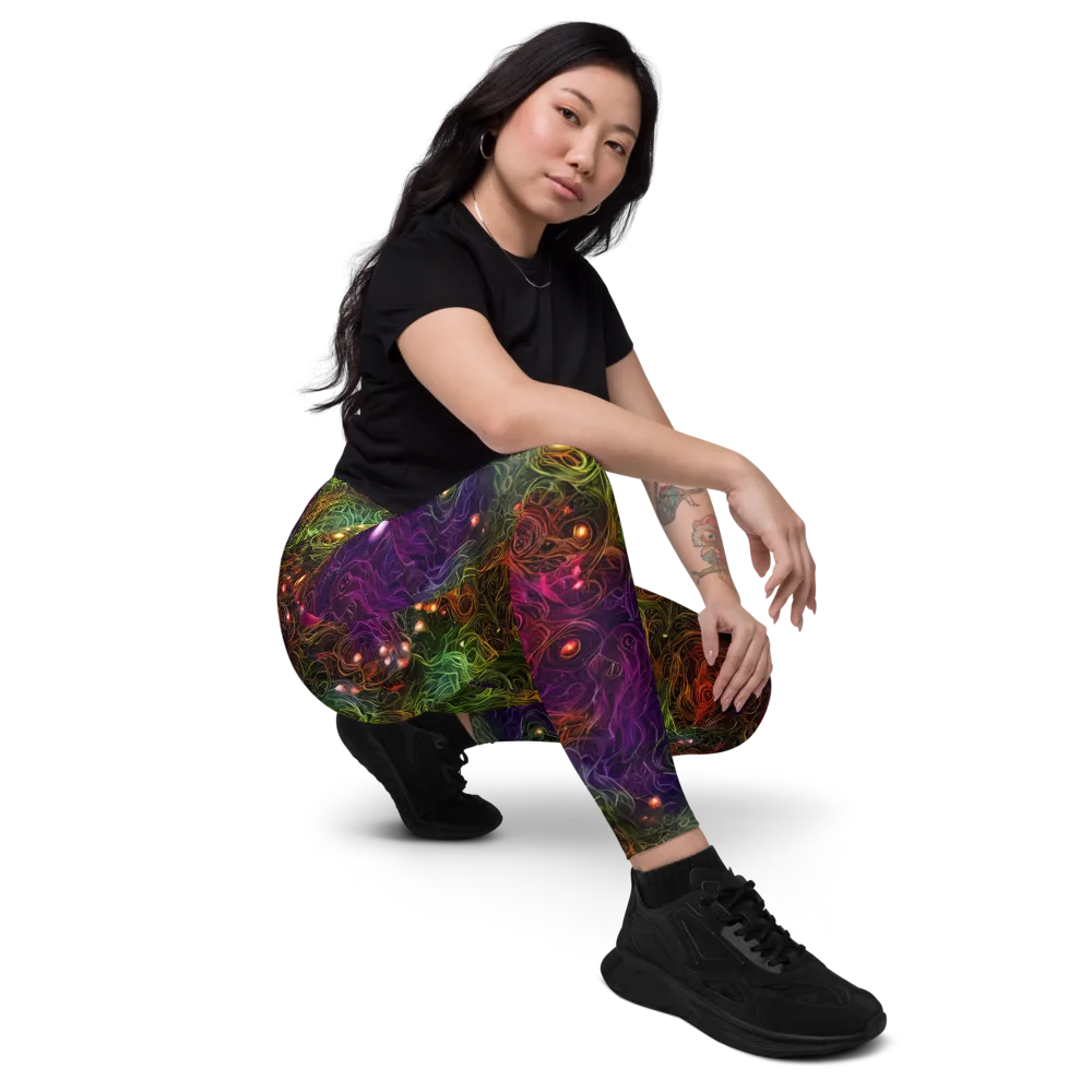 Cosmic Tendrils on Leggings with Pockets — Right Front