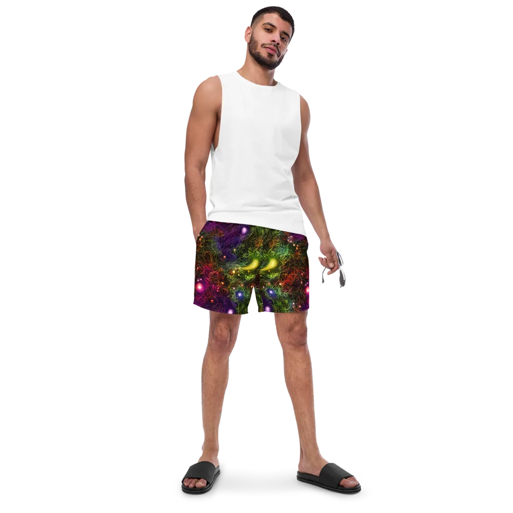 Cosmic Tendrils on Swim Trunks — Front