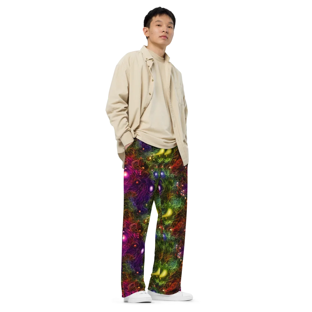 Cosmic Tendrils on Wide-Leg Pants — Right Front