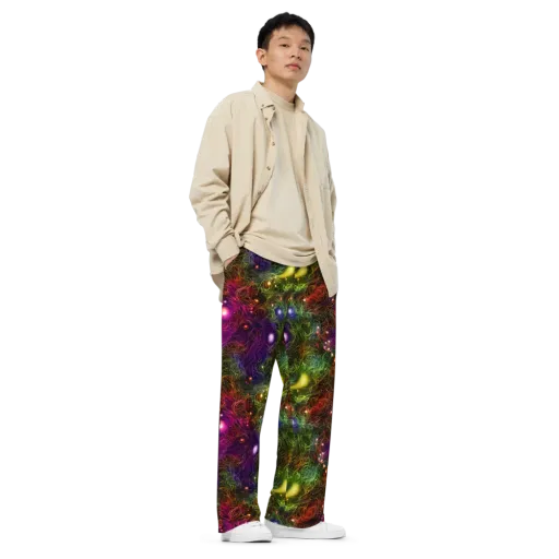 Cosmic Tendrils on a Wide-Leg Pants