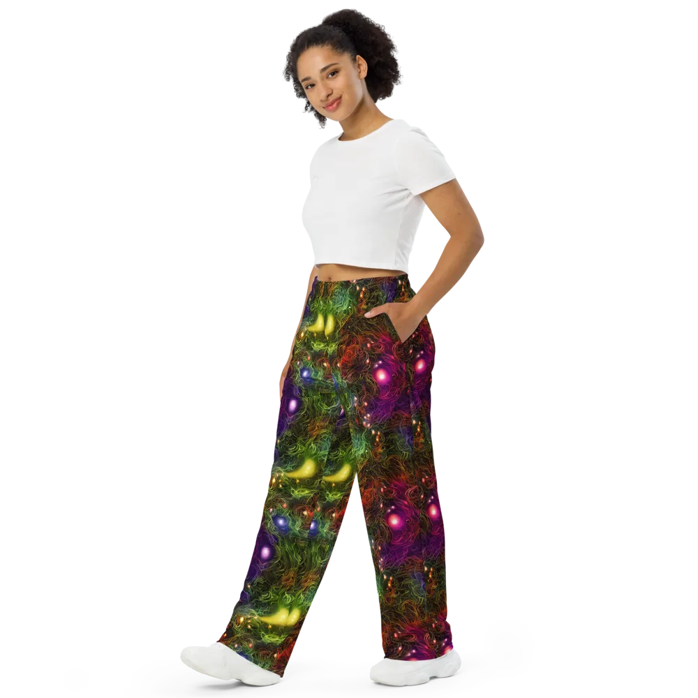 Cosmic Tendrils on Wide-Leg Pants — Left Front