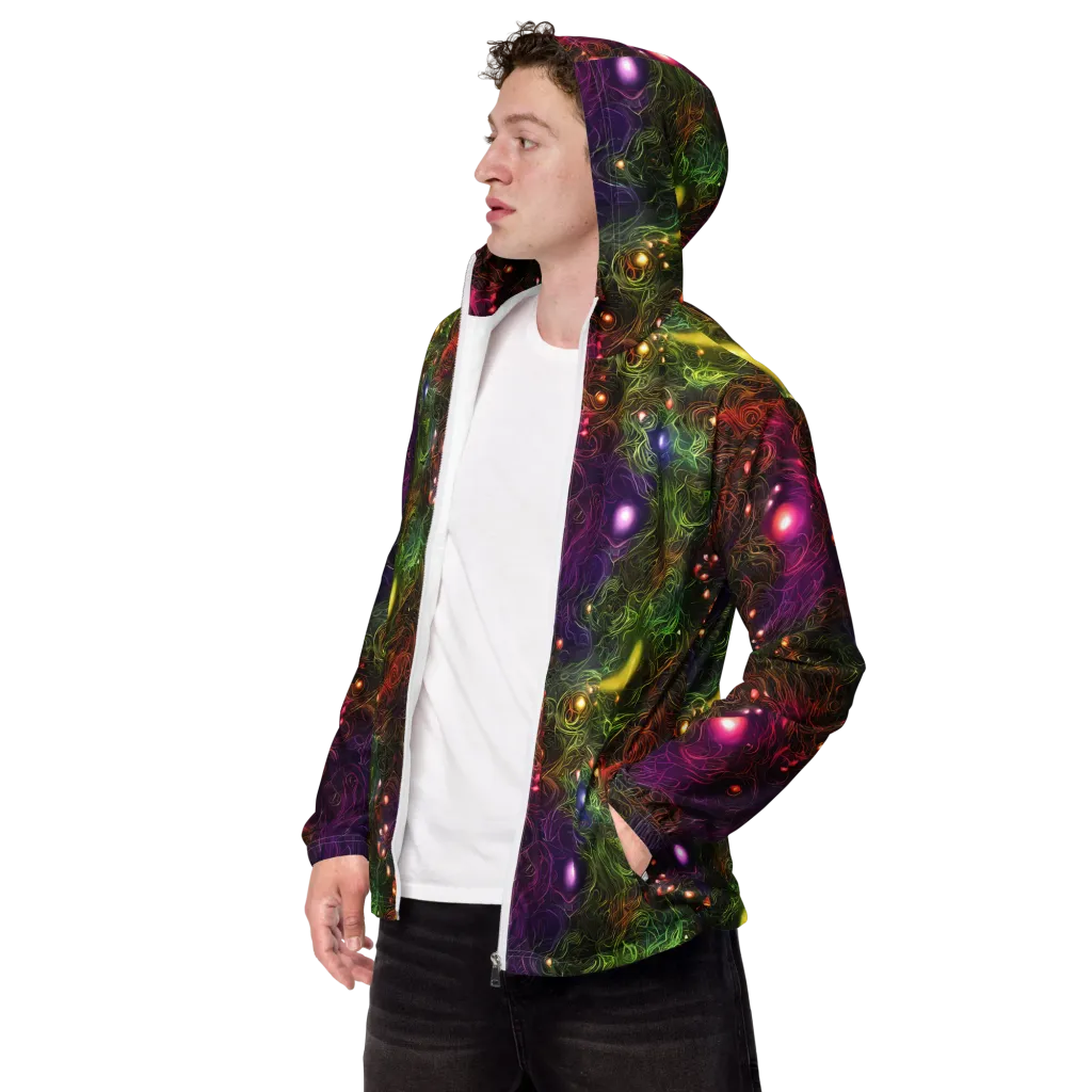 Cosmic Tendrils on Men's Windbreaker — Left Front
