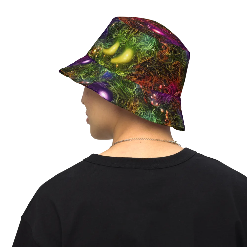 Cosmic Tendrils on Reversible Bucket Hat — Back Inside