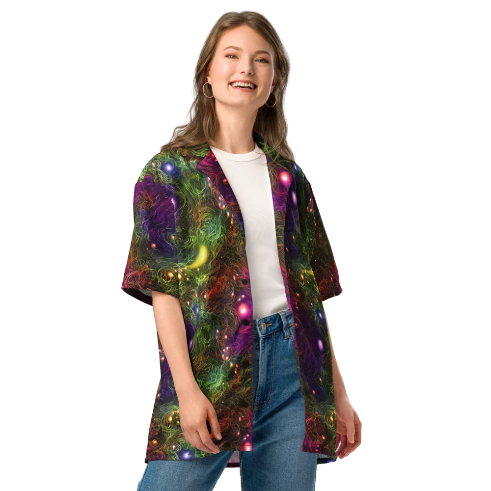 Cosmic Tendrils on Button Shirt — Front