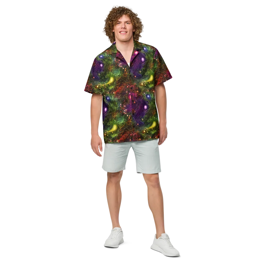Cosmic Tendrils on Button Shirt — Front