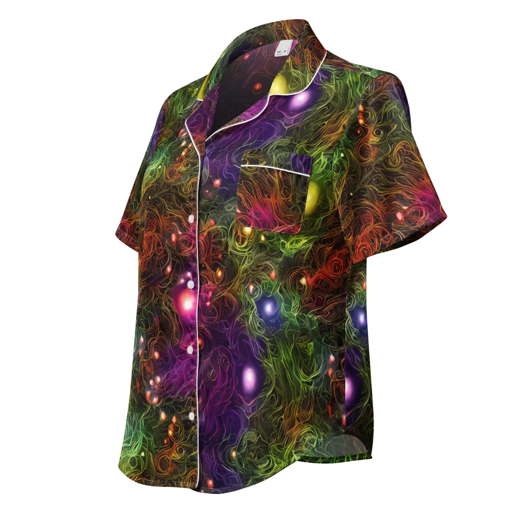 Cosmic Tendrils on Women's Short Sleeve Pajama Top — Left Front