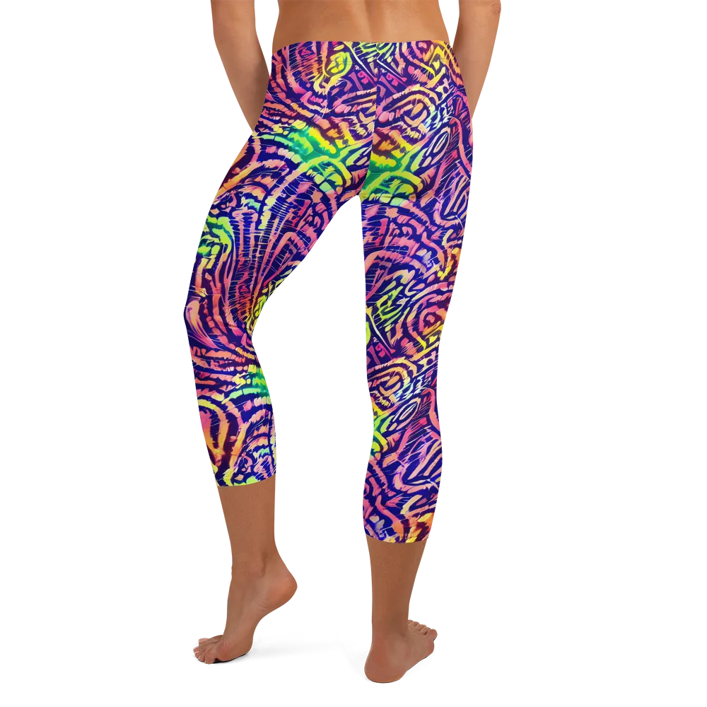 Acid Afterglow on Capri Leggings — Back