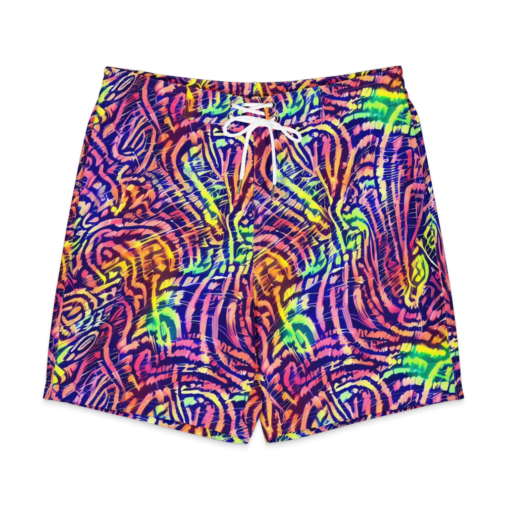 Acid Afterglow on Men's Board Shorts — Front