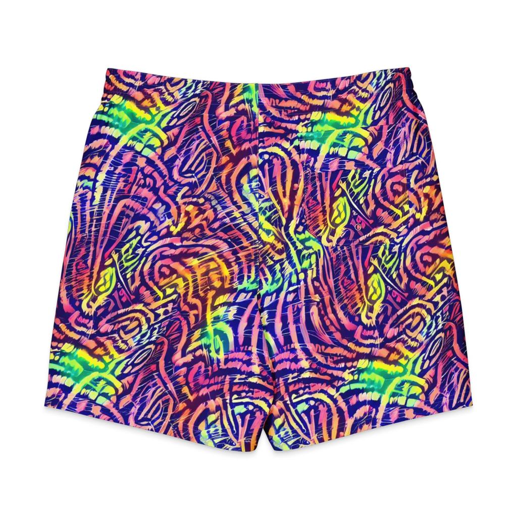 Acid Afterglow on Men's Board Shorts — Back