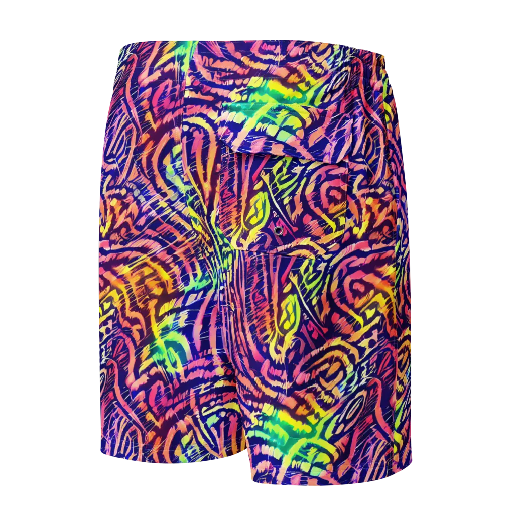 Acid Afterglow on Men's Board Shorts — Back