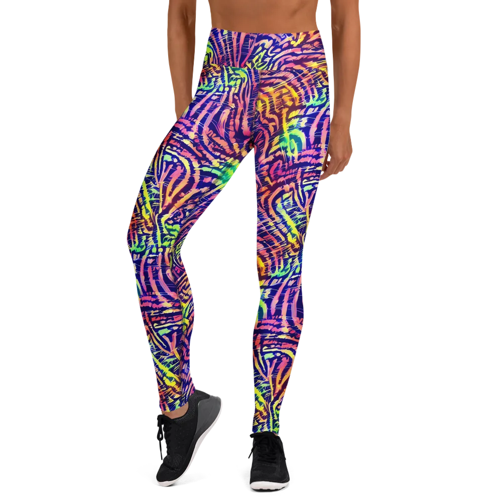 Acid Afterglow on Yoga Leggings — Front