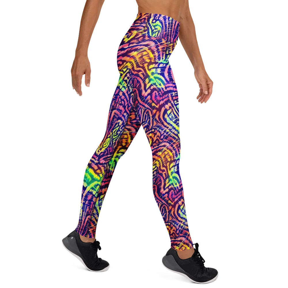 Acid Afterglow on Yoga Leggings — Right