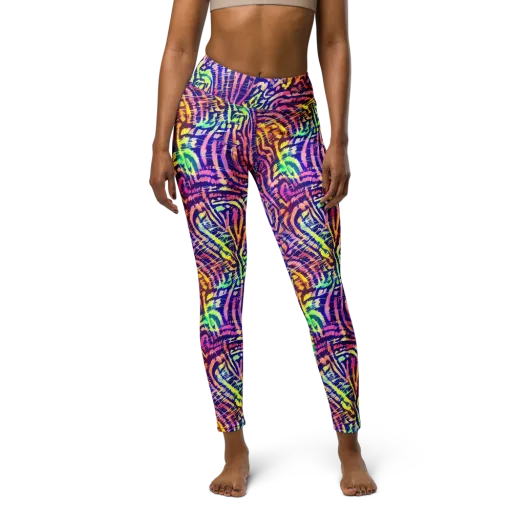 Acid Afterglow on a Yoga Leggings