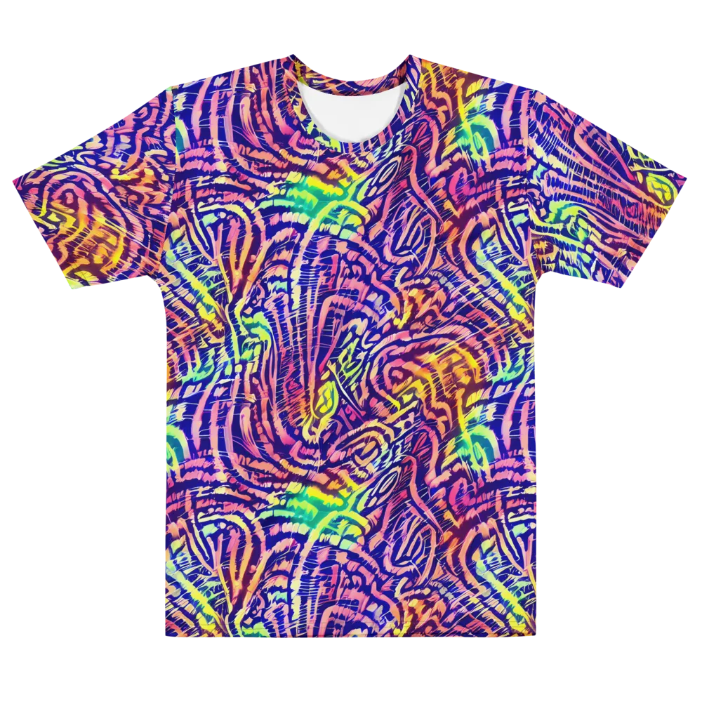 Acid Afterglow on Men's Cotton Crew Neck T-Shirt — Front