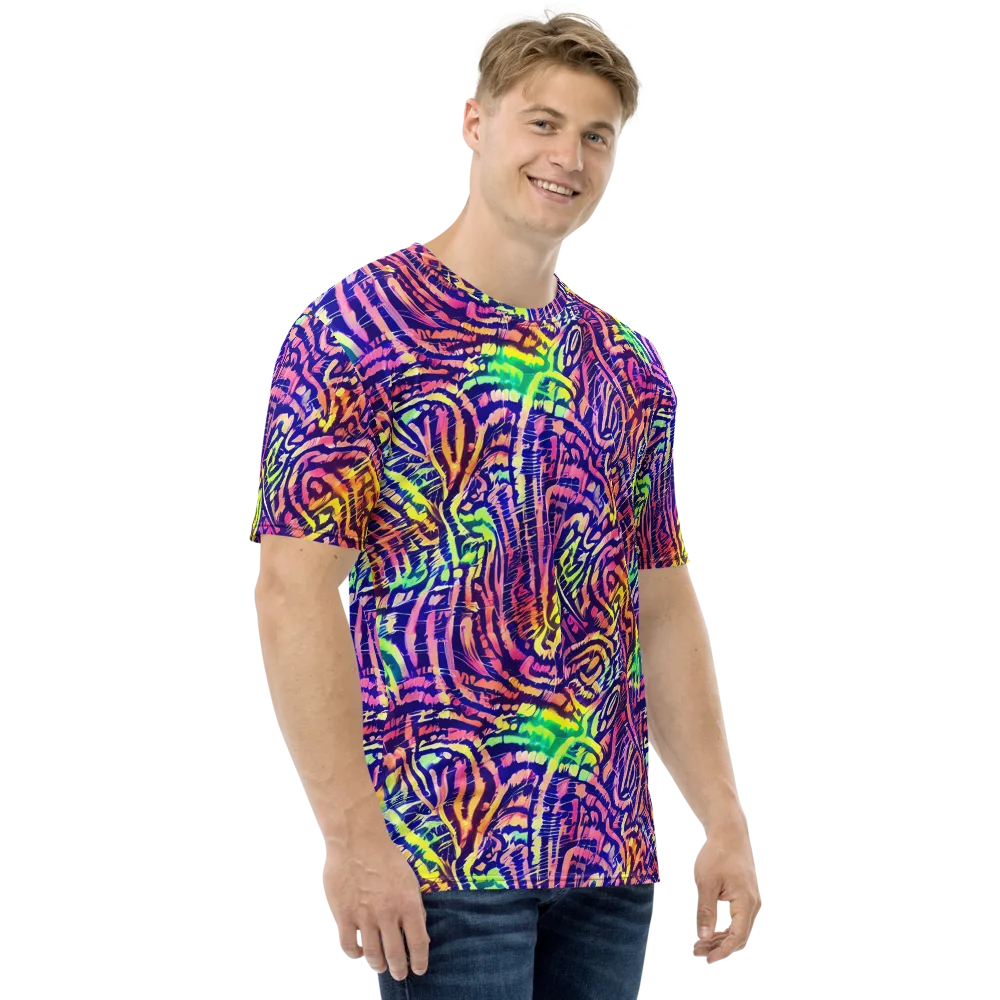 Acid Afterglow on Men's Crew Neck T-Shirt — Right