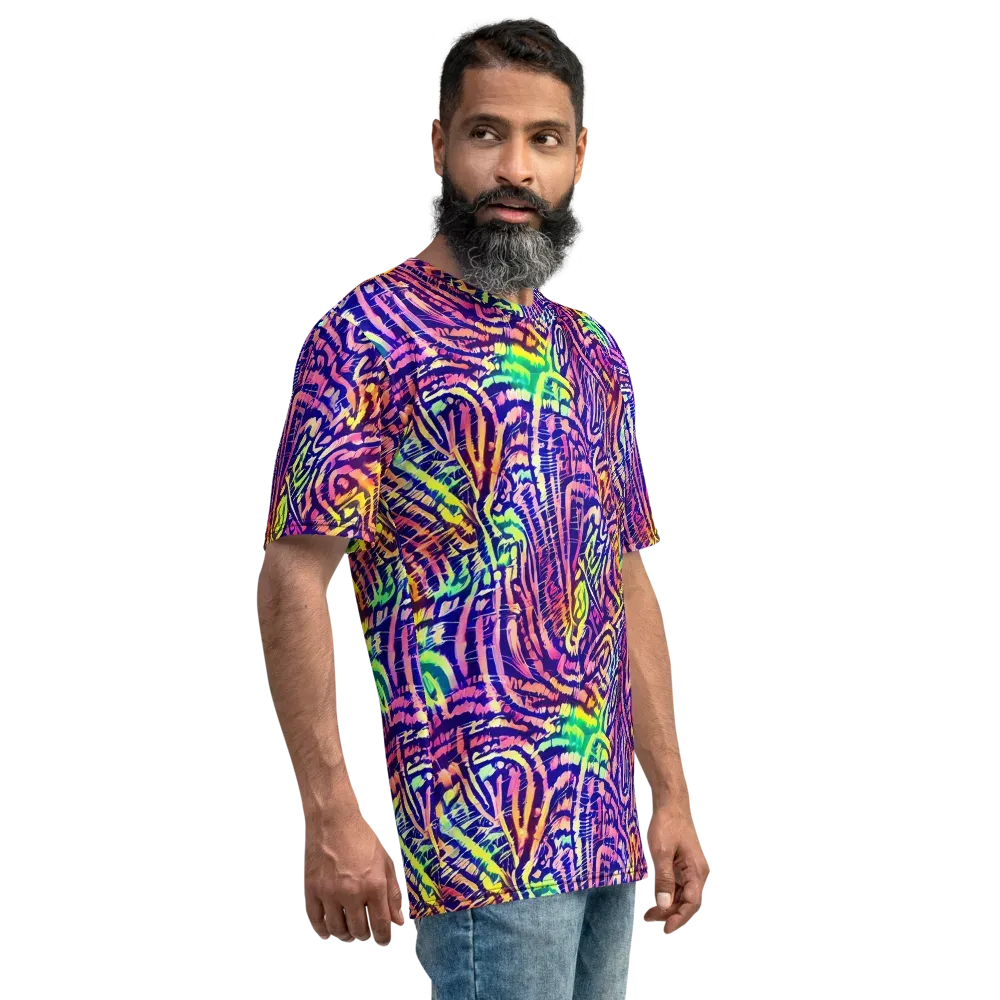 Acid Afterglow on Men's Crew Neck T-Shirt — Right
