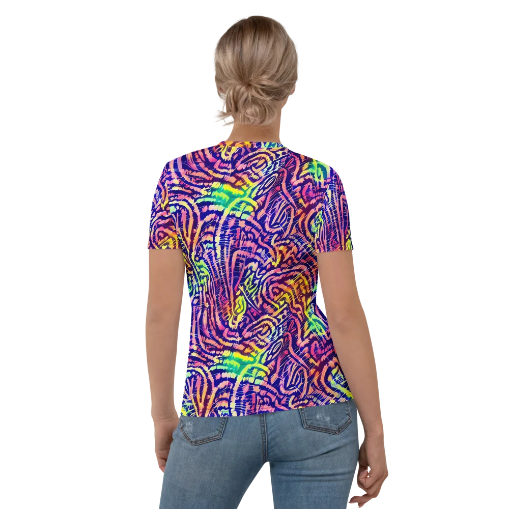 Acid Afterglow on Women's Crew Neck T-Shirt — Back