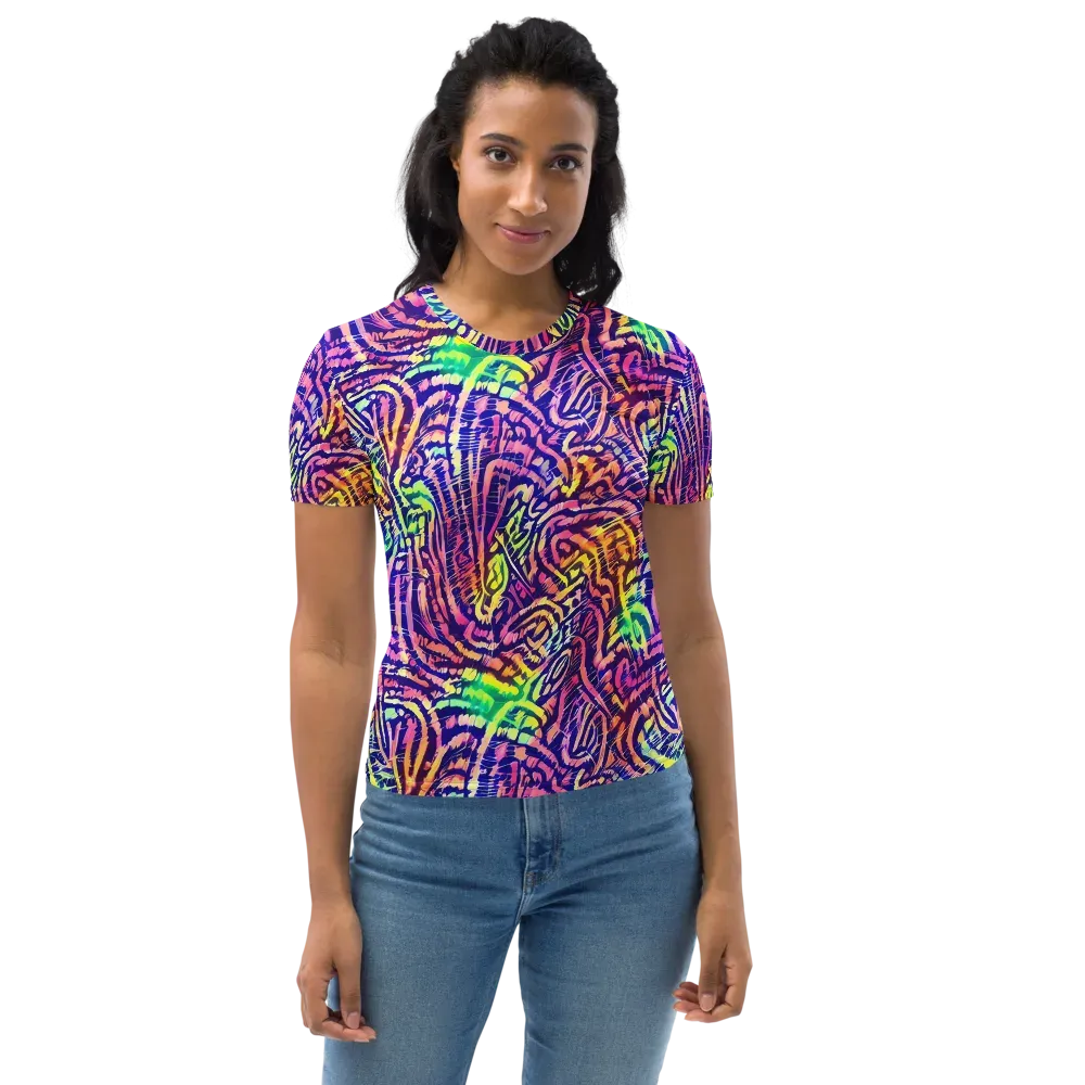 Acid Afterglow on Women's Crew Neck T-Shirt — Front