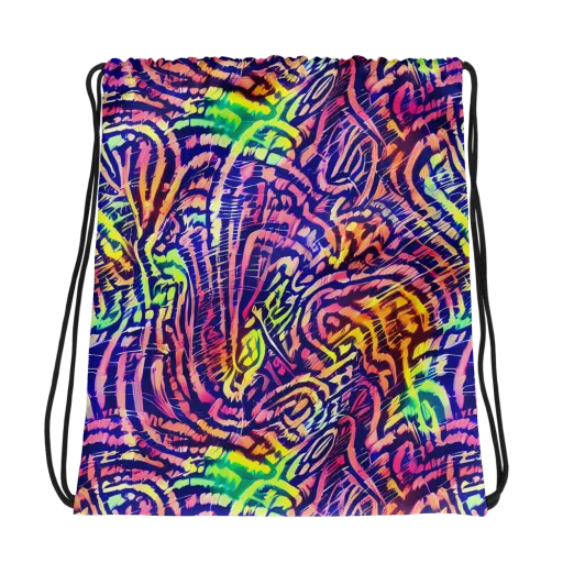 Acid Afterglow on a Drawstring Bag