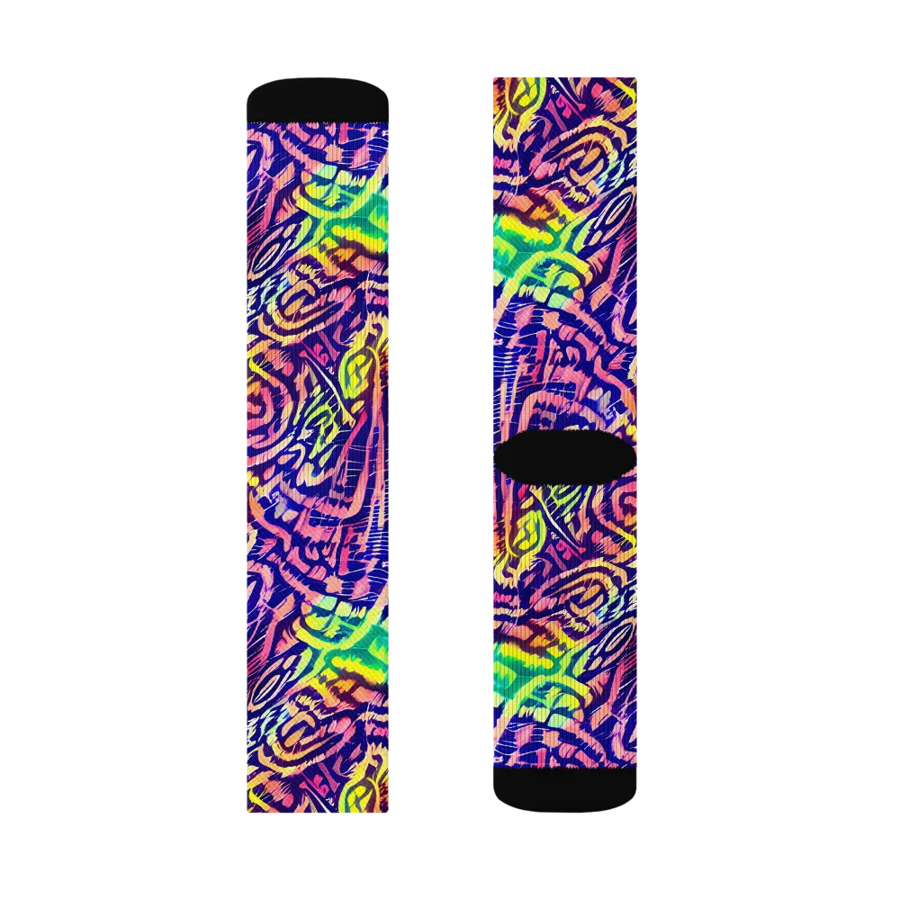 Acid Afterglow on Socks — Right Sock