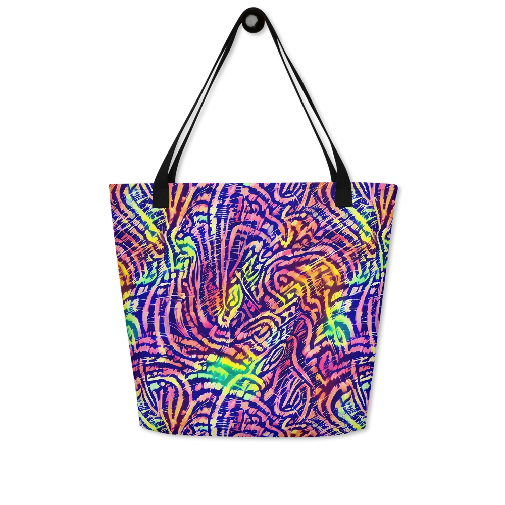Acid Afterglow on Large Tote Bag W/ Pocket — Front