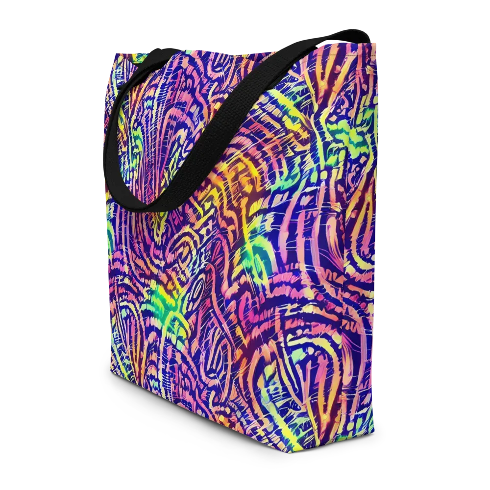 Acid Afterglow on Large Tote Bag W/ Pocket — Front