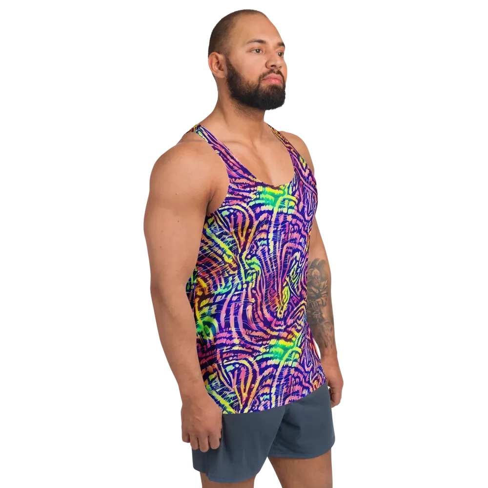 Acid Afterglow on Men's Tank Top — Right Front