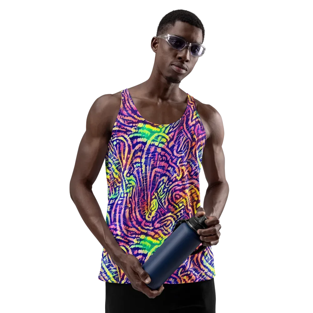 Acid Afterglow on Men's Tank Top — Front