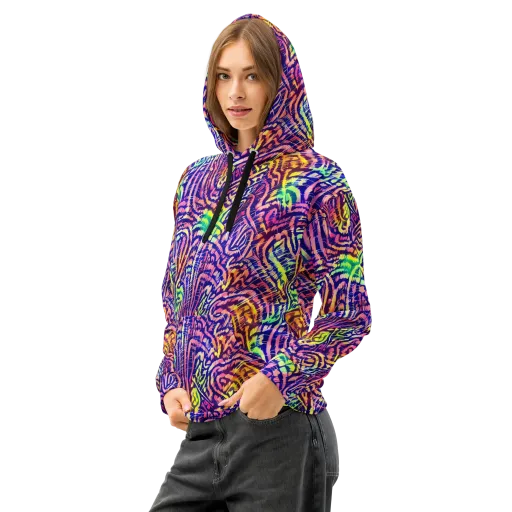 Acid Afterglow on a Cotton Hoodie