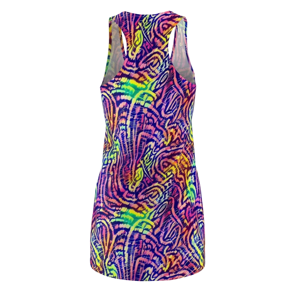 Acid Afterglow on Racerback Dress — Back