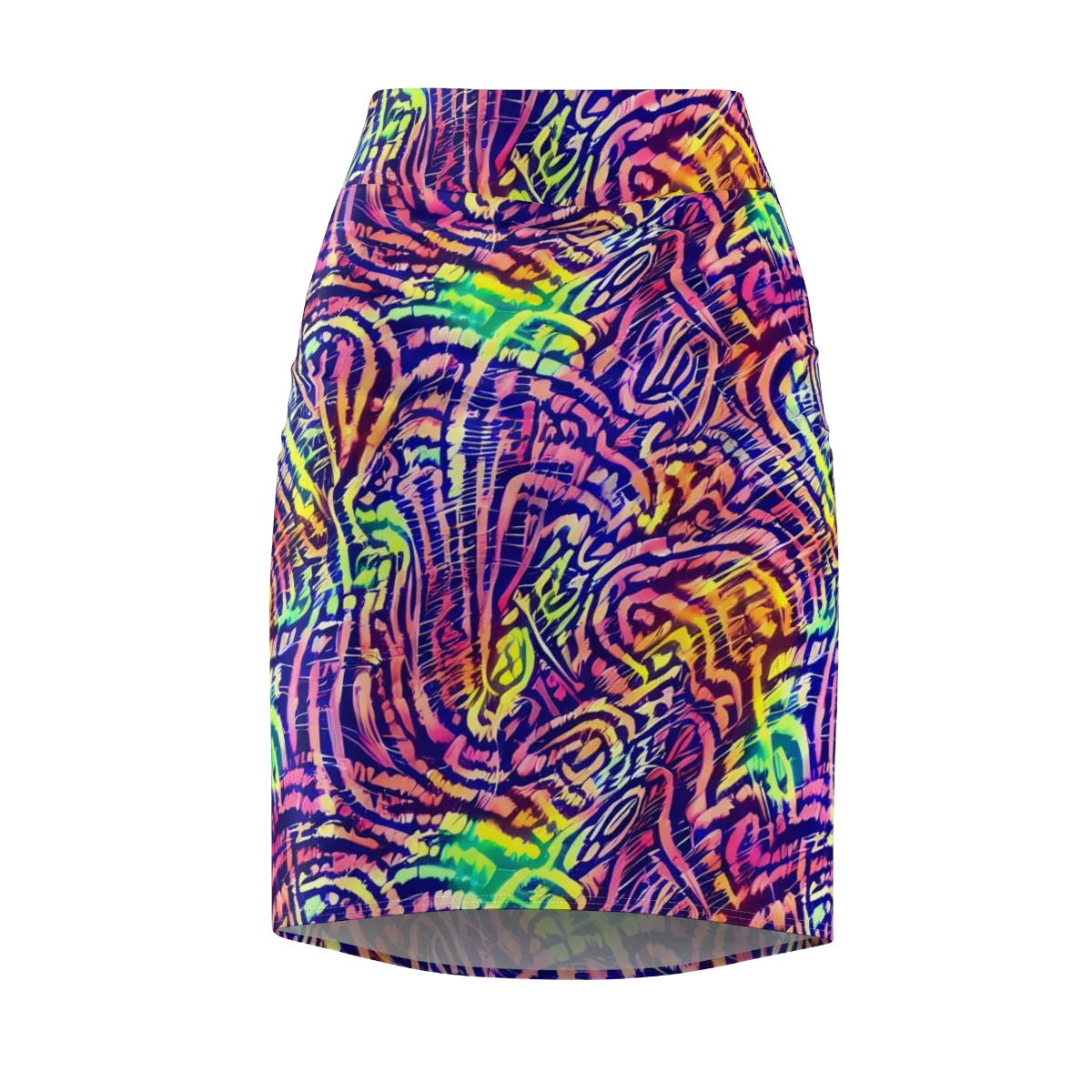 Acid Afterglow on Pencil Skirt — Front