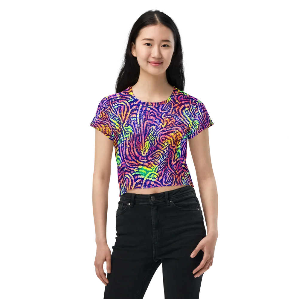 Acid Afterglow on Crop Tee — Front
