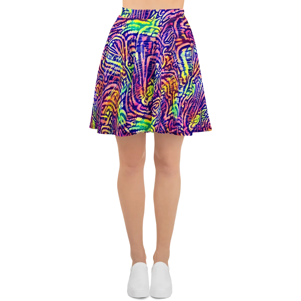 Acid Afterglow on Skater Skirt — Front