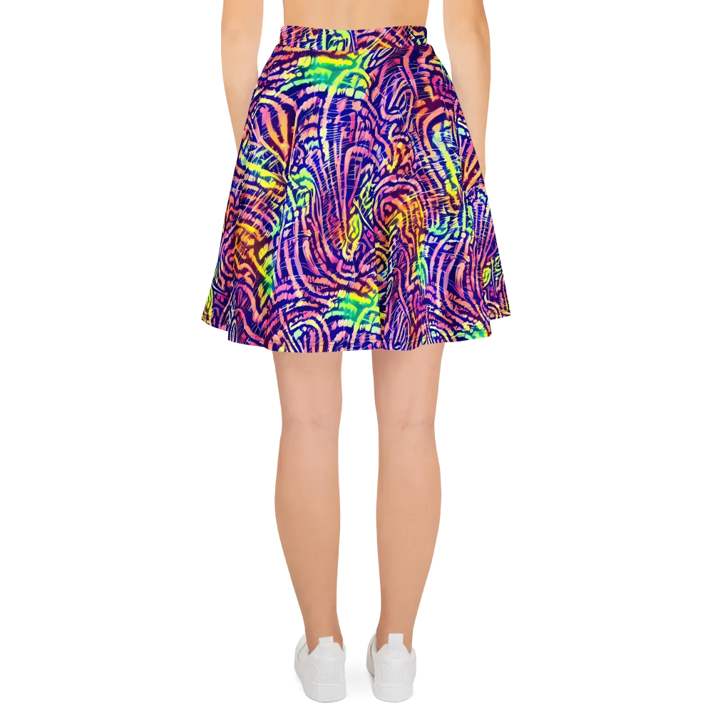 Acid Afterglow on Skater Skirt — Back