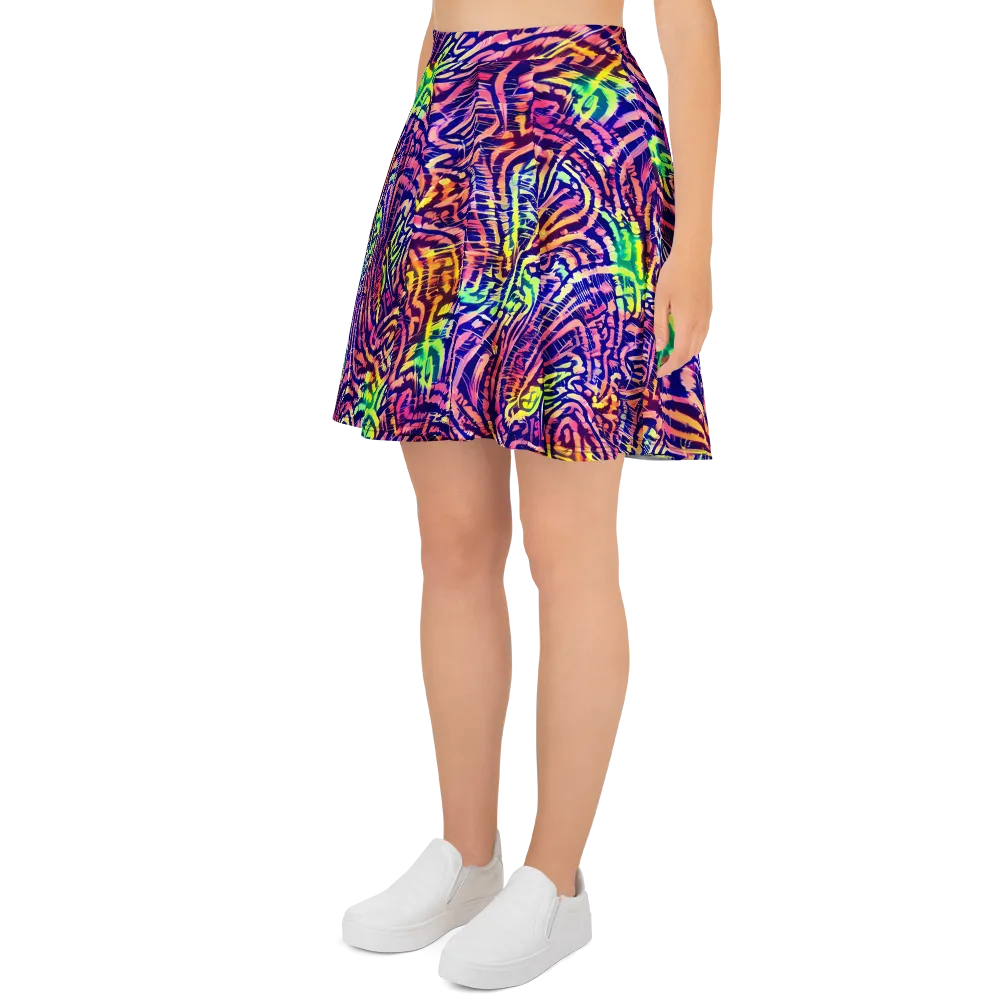Acid Afterglow on Skater Skirt — Left