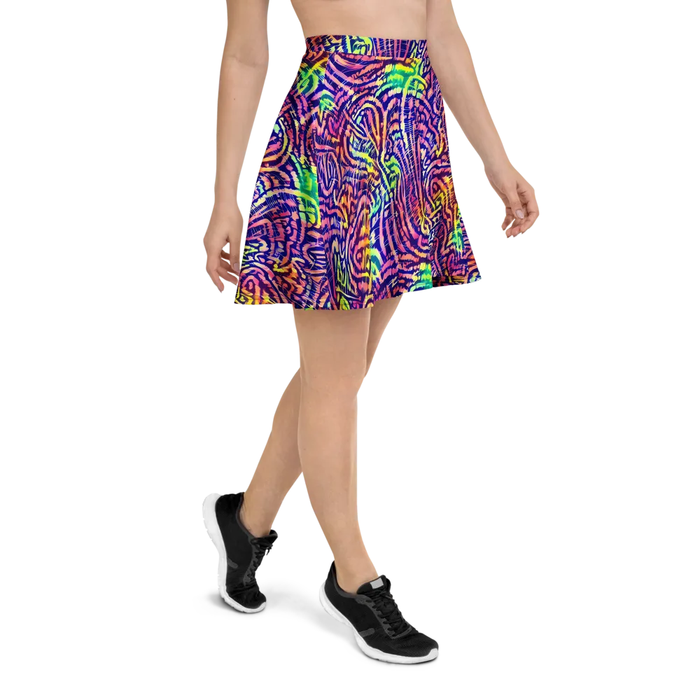 Acid Afterglow on Skater Skirt — Right