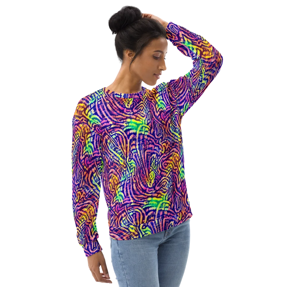 Acid Afterglow on Sweatshirt — Right Front