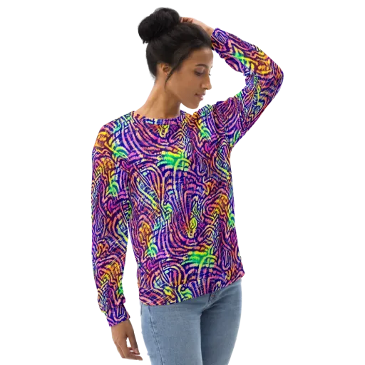 Acid Afterglow on a Sweatshirt