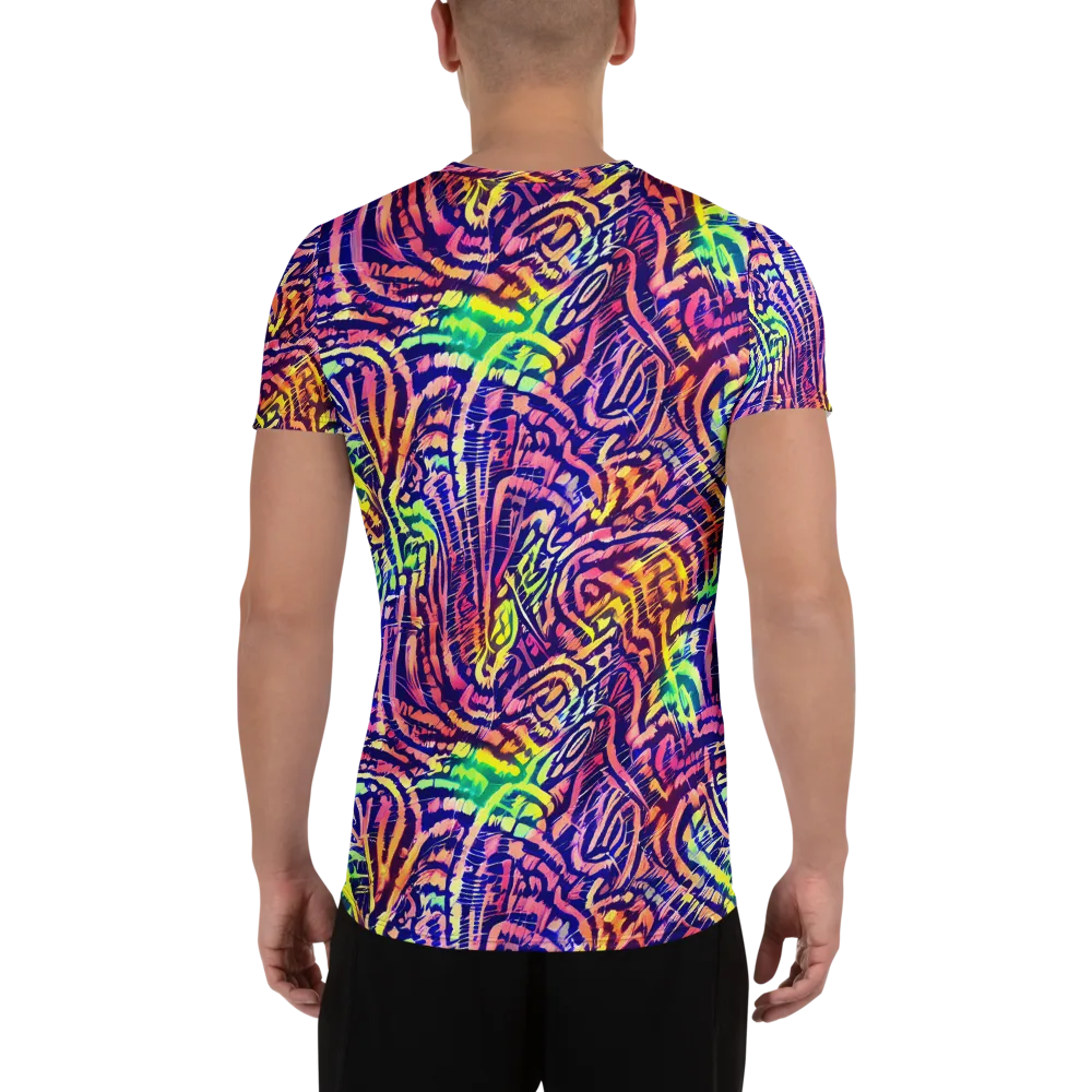 Acid Afterglow on Men's Athletic T-Shirt — Back