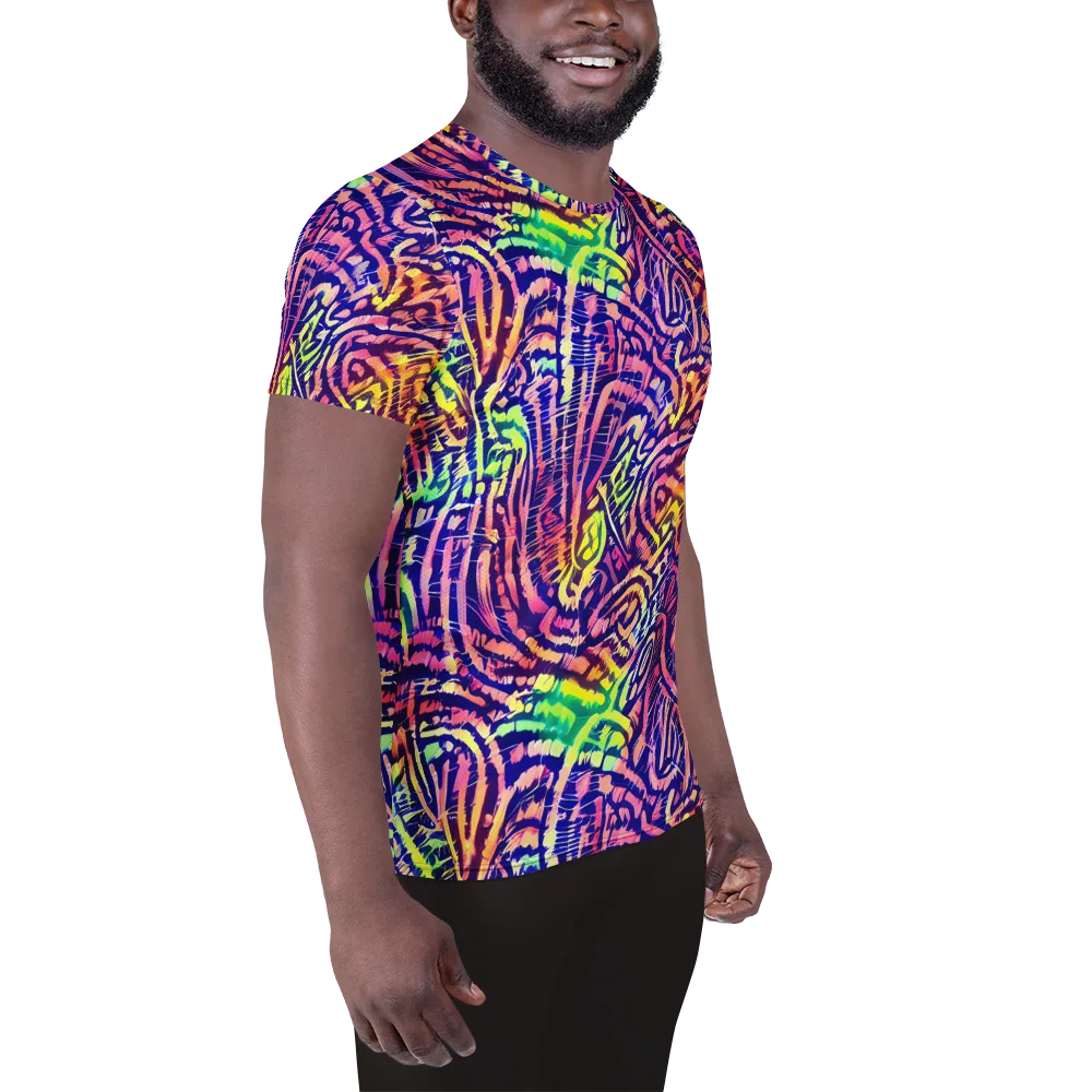 Acid Afterglow on Men's Athletic T-Shirt — Right