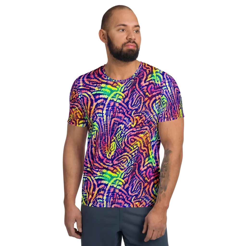 Acid Afterglow on Men's Athletic T-Shirt — Front