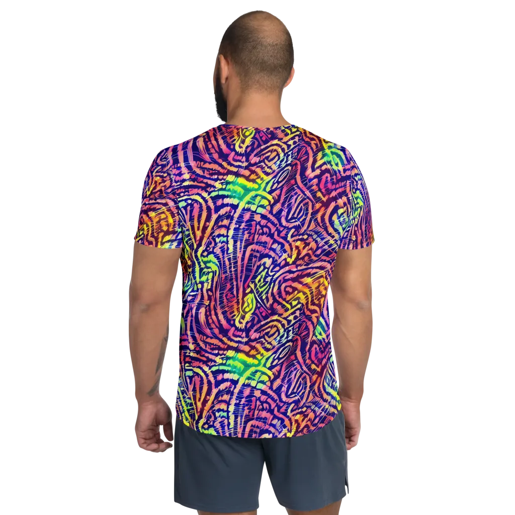 Acid Afterglow on Men's Athletic T-Shirt — Back