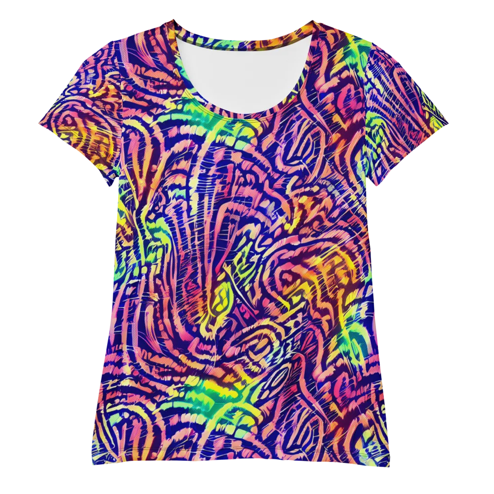 Acid Afterglow on Women's Athletic T-Shirt — Front