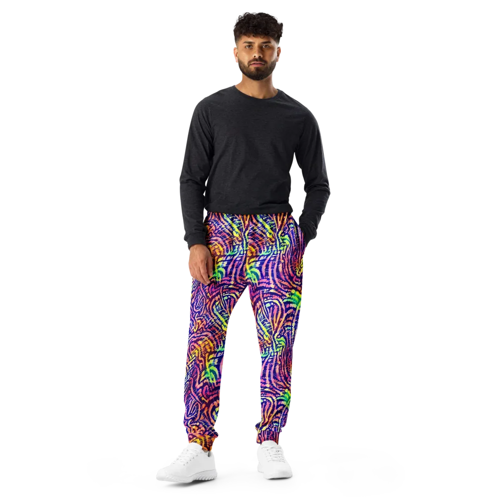 Acid Afterglow on Men's Joggers — Front