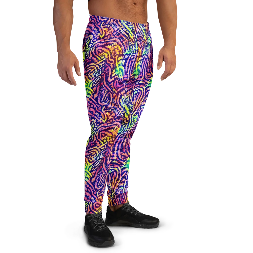 Acid Afterglow on Men's Joggers — Right
