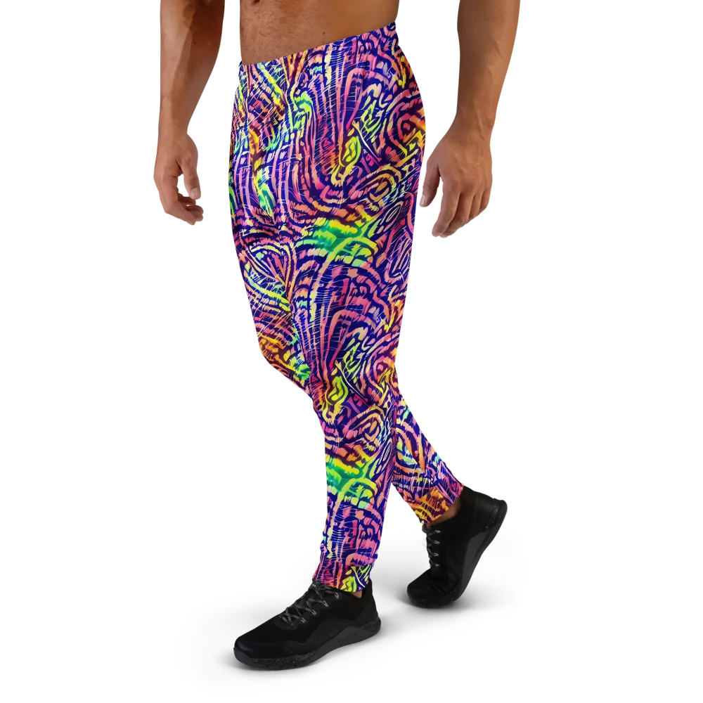 Acid Afterglow on Men's Joggers — Left