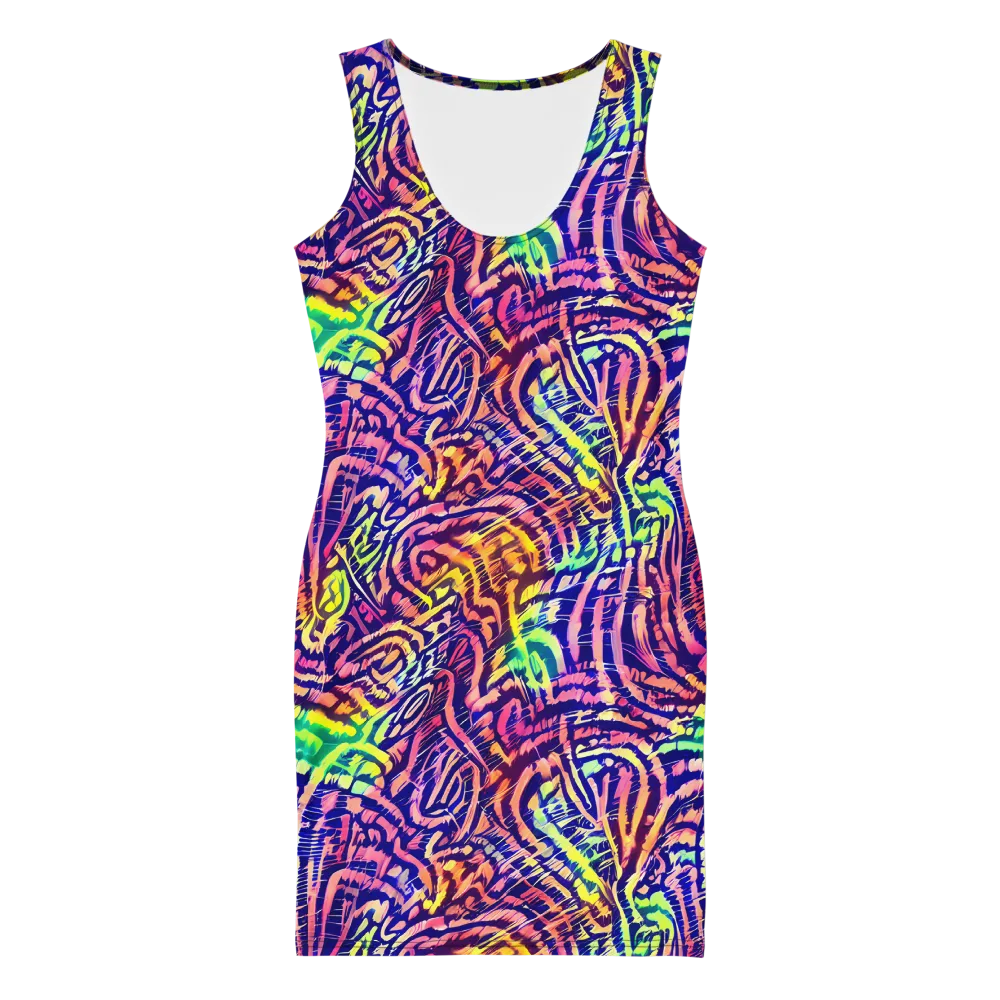 Acid Afterglow on Bodycon Dress — Front